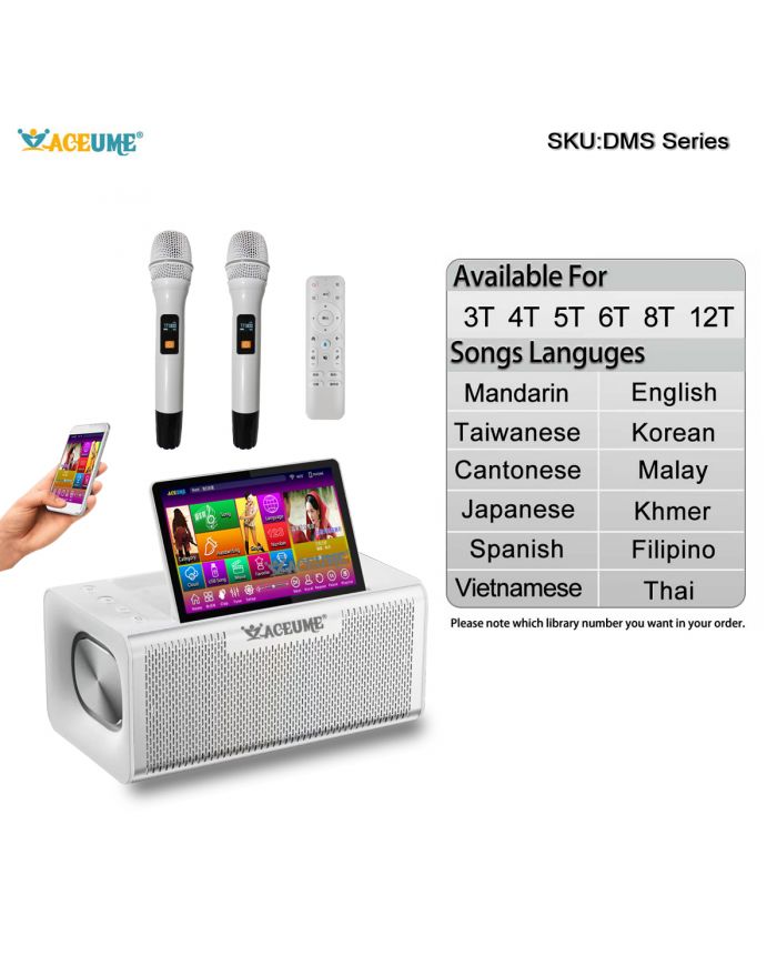 DMS Series UNIVERSAL  Touch Screen Karaoke Chinese English Cantonese Taiwanese Vietnamese Songs 10" Touch Screen Karaoke Player ECHO Mixing