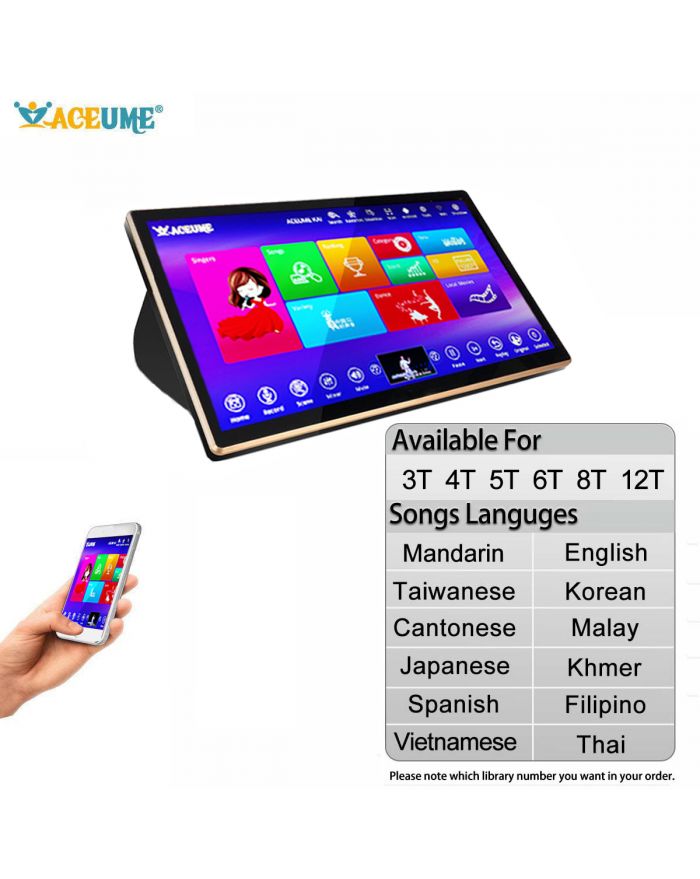 DSK Series UNIVERSAL 3TB 4TB 5TB 6TB 8TB 12TB HDD Chinese English Songs 19" Desktop  Touch screen karaoke player