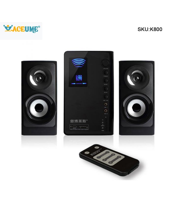 Karaoke Speakers with Echo Mixing Function 2 microphone Inputs For Home Karaoke Entertainment