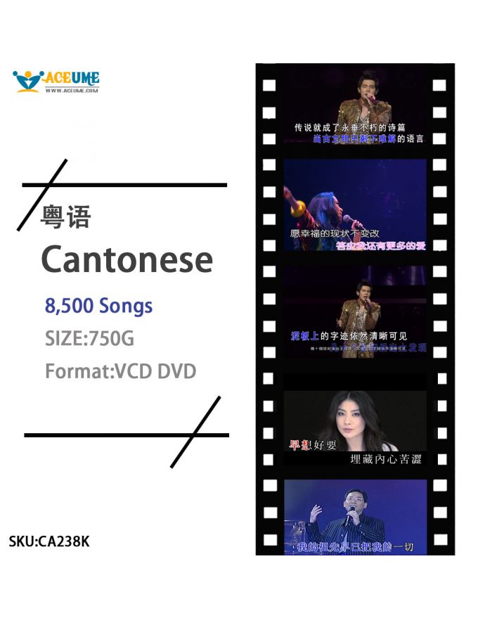  8,500 Cantonese VCD DVD Songs-750G USB HDD