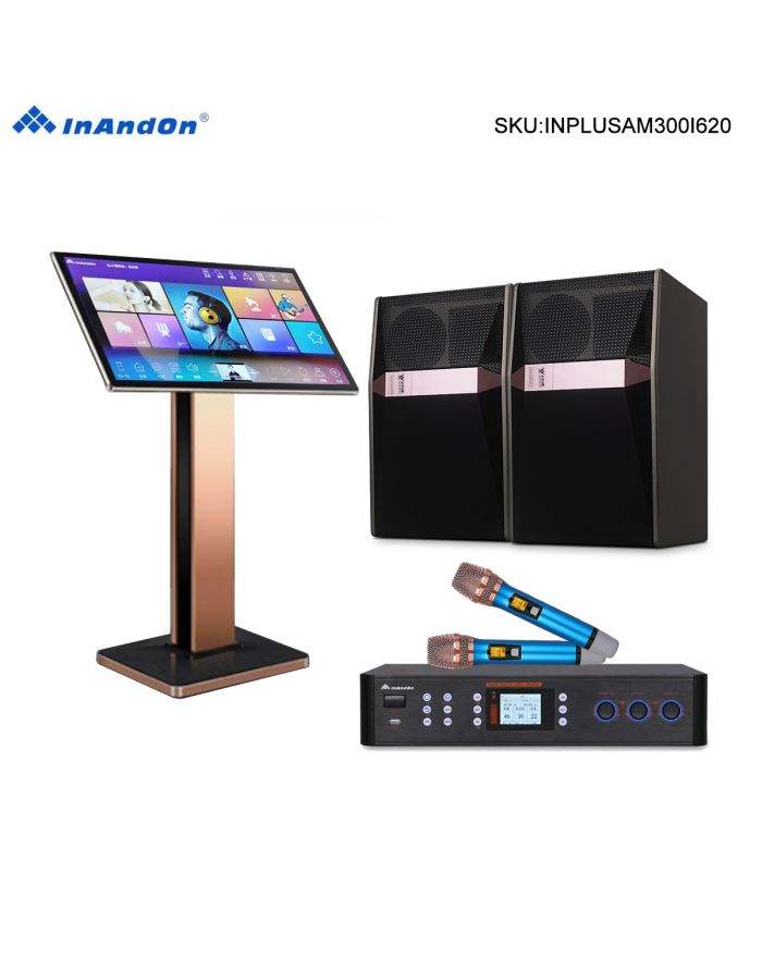TSRINPLUS +AM300+I620  22" INANDON Karaoke Player Intelligent Voice Keying Machine Online Movie Dual System Coexistence Real Time Score The Newest Stytle 22" Touch Screen
