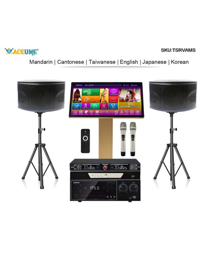 TSRVAMS 20K 22" MIC Family KTV Singer Audio  Set Full Karaoke Machine Home All-in-one Machine WIFI