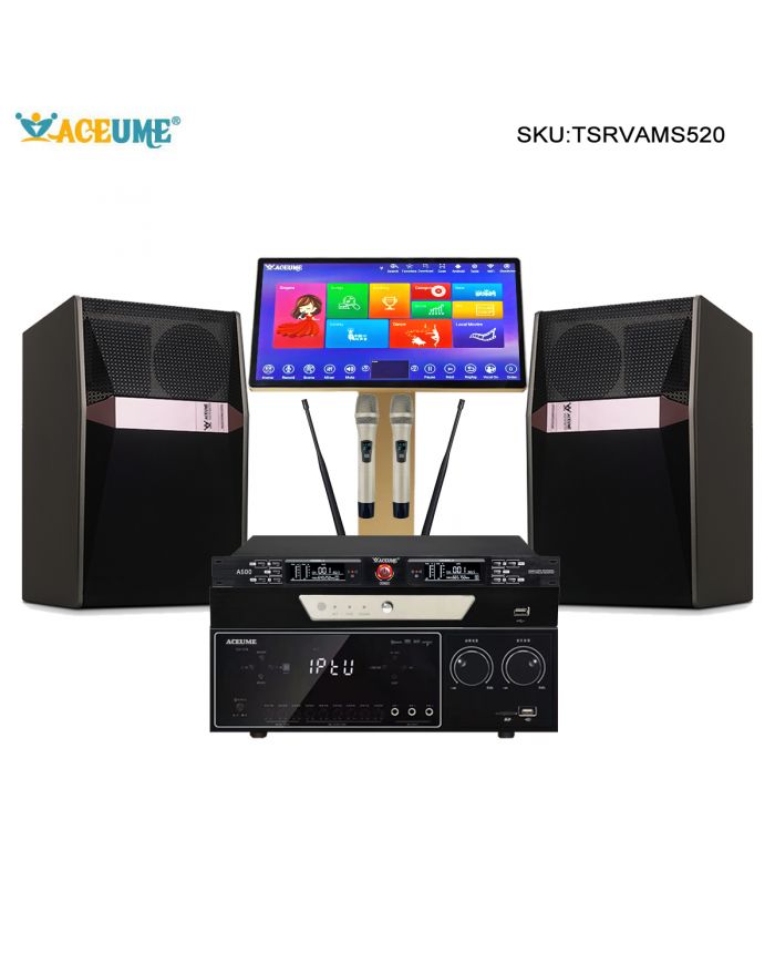 TSRVAMS520  22" MIC Family KTV Singer Audio  Set Full Karaoke Machine Home All-in-one Machine WIFI
