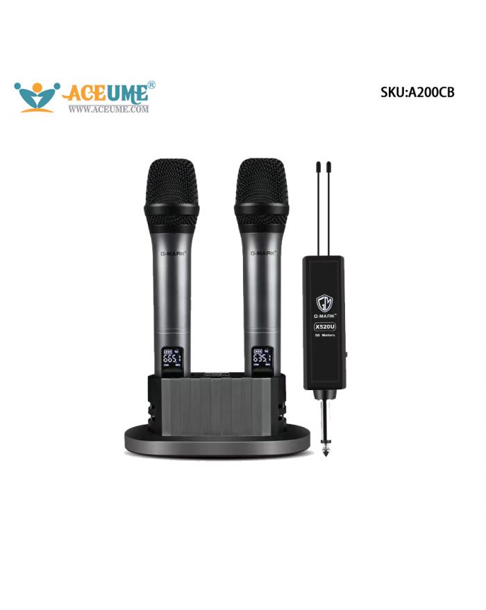 A200CB Rechargeable Microphone, Wireless U-band FM, Conference Performance, Stage Handheld Microphone, Home KTV, Outdoor Performance