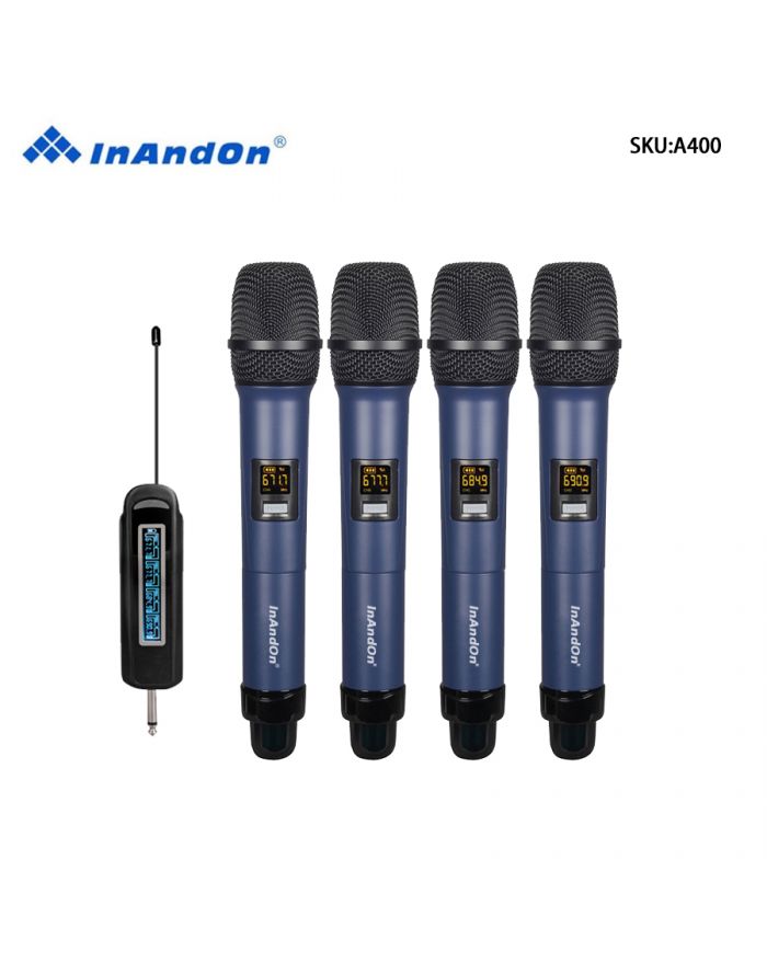 InAndOn One to Four Home KTV Wireless Microphone Home TV Singing Anti Howling Handheld Microphone