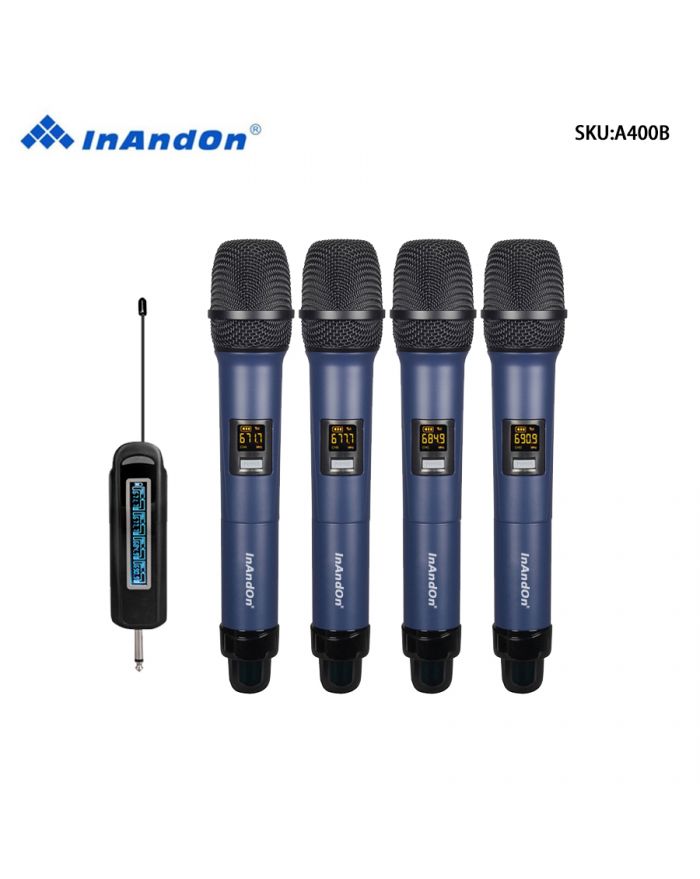 InAndOn One to Four Home KTV Wireless Microphone Home TV Singing Anti Howling Handheld Microphone