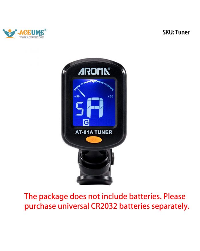 Aroma Folk Guitar Tuner, Universal Electronic Tuner for Electric Guitar, Ukulele  Violin