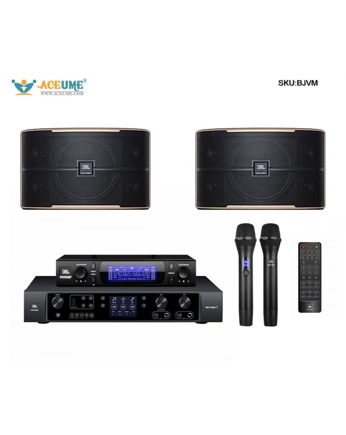 JBL VM300 Wireless Microphone BEYOND3 Entertainment KTV Digital Mixer Power Amplifier with Bluetooth JBL Pasion 10" Professional Home KTV Family KTV Singer Audio Set