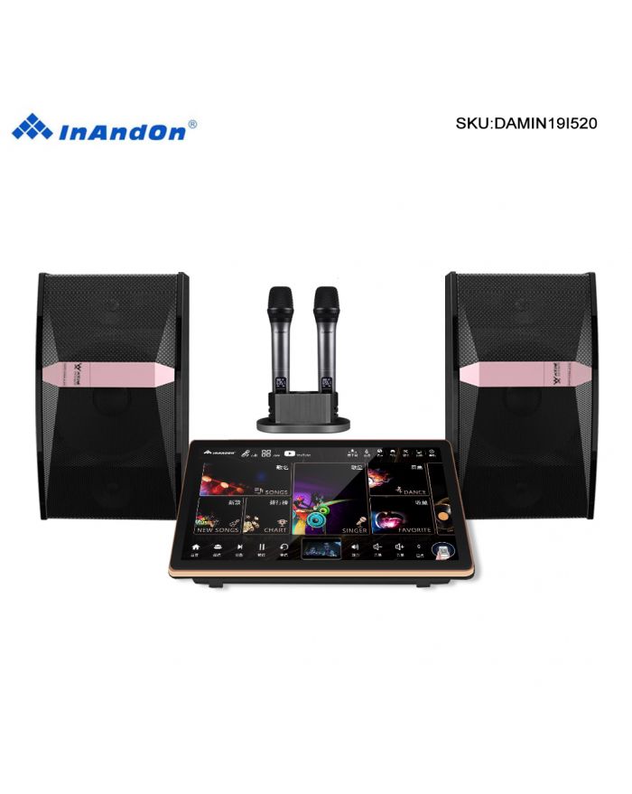 DAMIN19 I520 19''InAndon Karaoke Player, 500G SSD,Mixing amplifier,固態盘 5 in 1,I520 Speaker