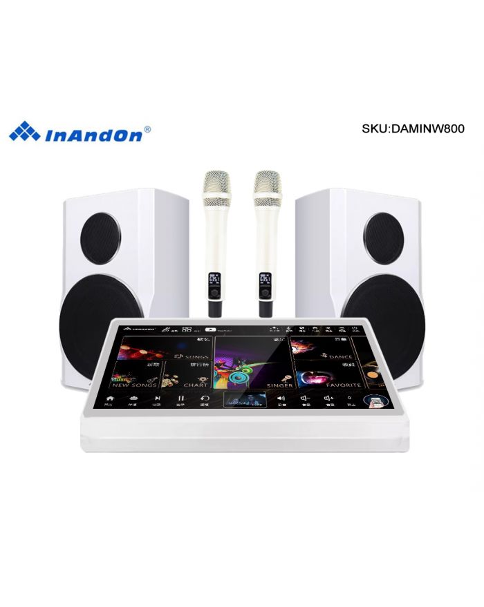 DAMINW156  I800 15.6''InAndon Karaoke Player, 500G SSD,Mixing amplifier,固態盘 5 in 1,Speaker,Professional High-end Home KTV Set