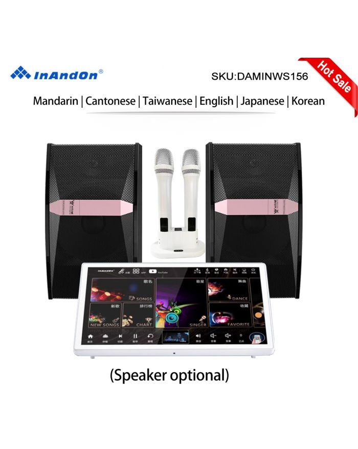 DAMINWS156-AU 4T 16T 15.6''InAndon Karaoke Player, Mixing amplifier, 5 in 1，Speaker