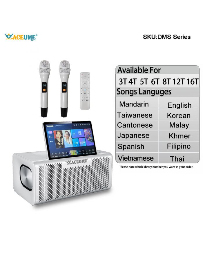 DMS Series UNIVERSAL  Touch Screen Karaoke Chinese English Cantonese Taiwanese Vietnamese Songs 10" Touch Screen Karaoke Player ECHO Mixing