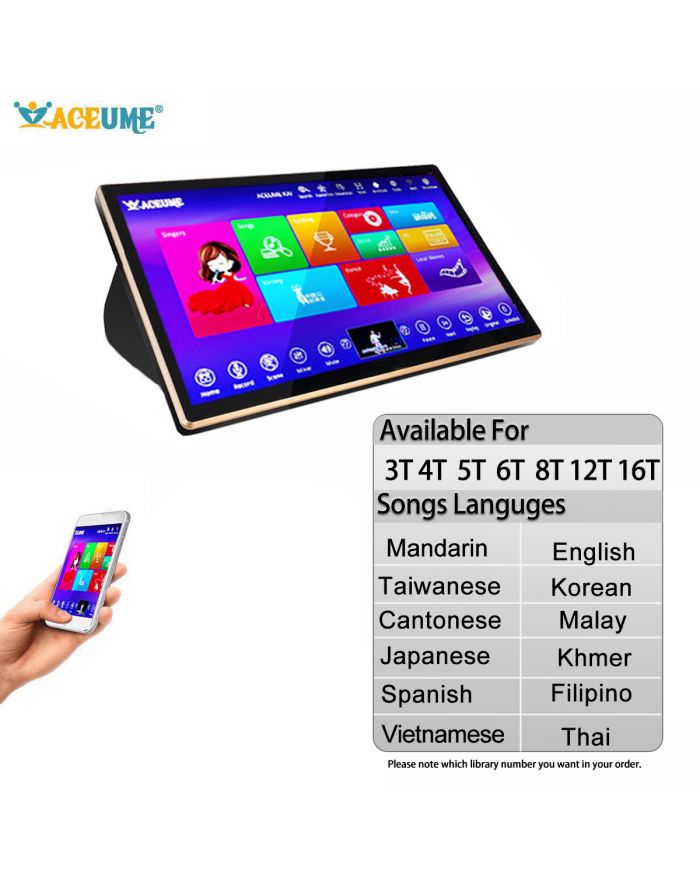 DSK Series UNIVERSAL 3TB 4TB 5TB 6TB 8TB 12TB 16TB HDD Chinese English Songs 19" Desktop  Touch screen karaoke player