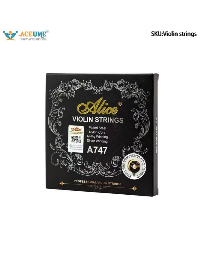 Alice, Alice Violin String A747, Performance Level Exam, Nylon String Set, E1 String Bonus