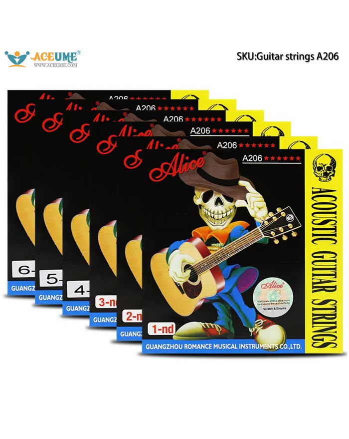 Alice Folk Acoustic Guitar Strings Full Set Of Phosphor Bronze Rust-Resistant Strings Single String 6-String Pack 