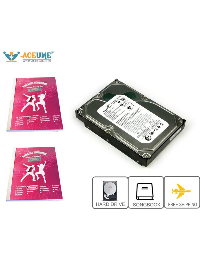 Hard drive for touch screen karaoke player