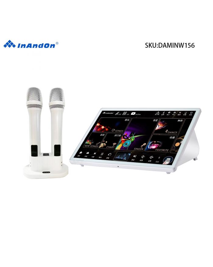 DAMINW156 15.6''InAndon Karaoke Player, 500G SSD,Mixing amplifier,固態盘 5 in 1,YouTube,Singing, Watching Movies, Playing Games