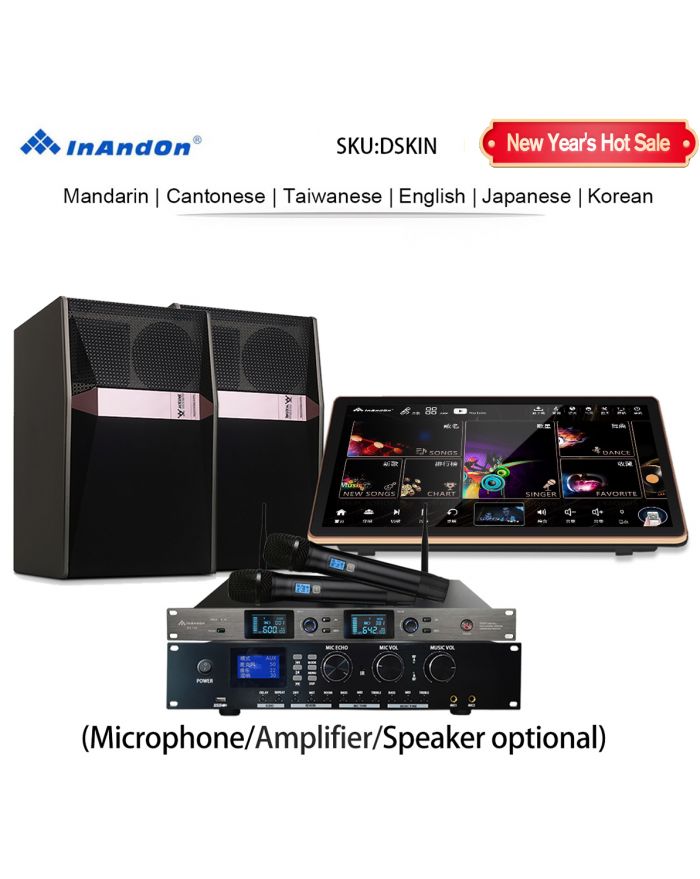 DSKIN-CA 4T 12T 19" Inandon Karaoke Player Intelligent Voice Keying Machine Online Movie Dual System Coexistence Real Time Score The Newest Stytle 19" Touch Screen