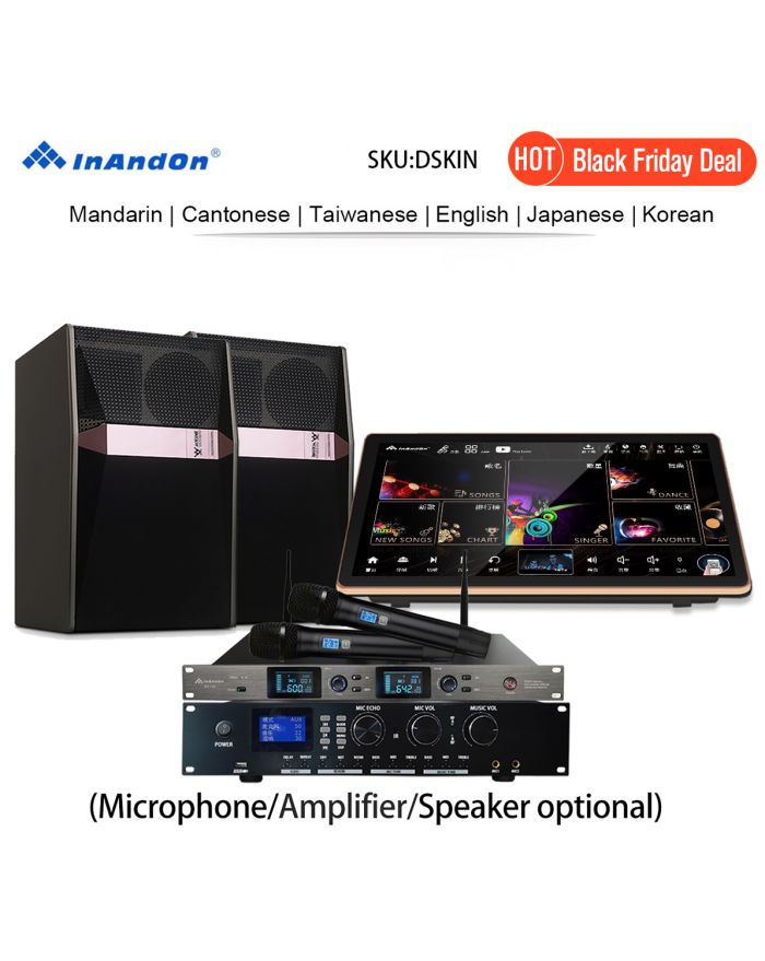 DSKIN-CA 4T 12T 19" Inandon Karaoke Player Intelligent Voice Keying Machine Online Movie Dual System Coexistence Real Time Score The Newest Stytle 19" Touch Screen