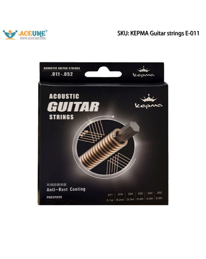 Kepma E-011 Original Phosphor Bronze Acoustic Guitar Strings Set 6 Strings Pack