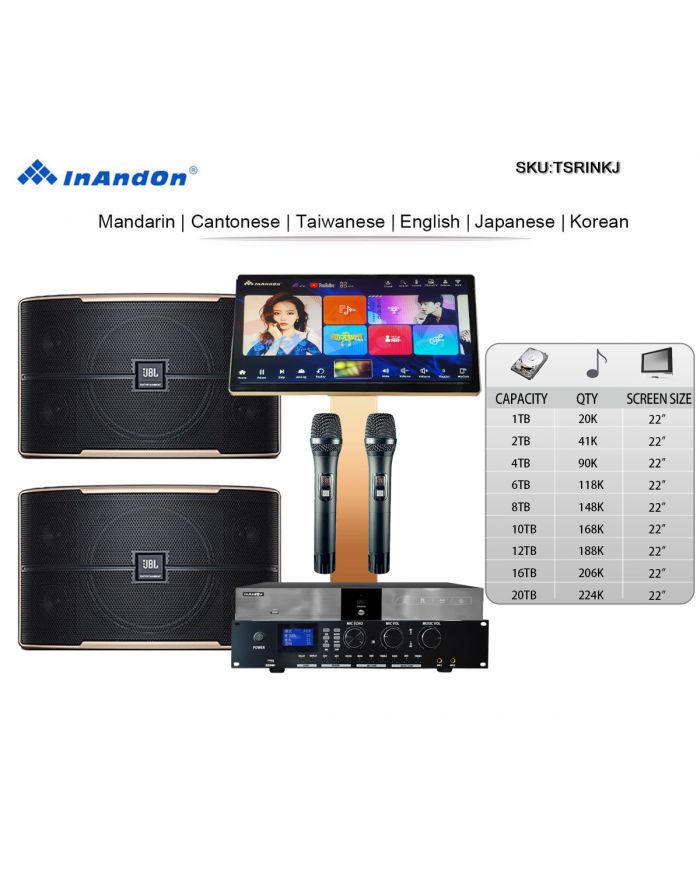 TSRINKJ 1TB 2TB 4TB 6TB 8TB 10TB 12TB 16TB 20TB 22" MIC Singer Audio Set Full Karaoke Machine Home All-in-one Machine WIFI K800 Professional Mixing Mixer Amplifier Bluetooth Optical JBL Pasion 10" Professional Home KTV Speaker