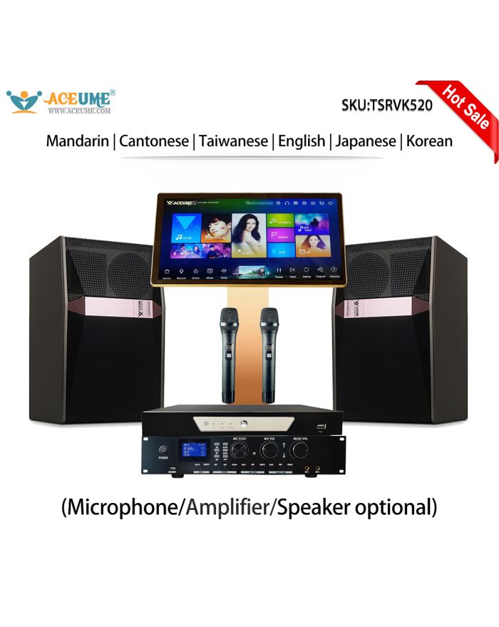 TSRVK520-AU 4T 8T 22" MIC Family KTV Singer Audio  Set Full Karaoke Machine Home All-in-one Machine WIFI