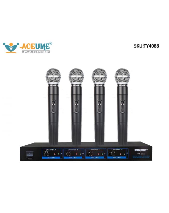 Wireless One Drag Four Handheld Microphone Event Host KTV Microphone For Home Singing And Entertainment