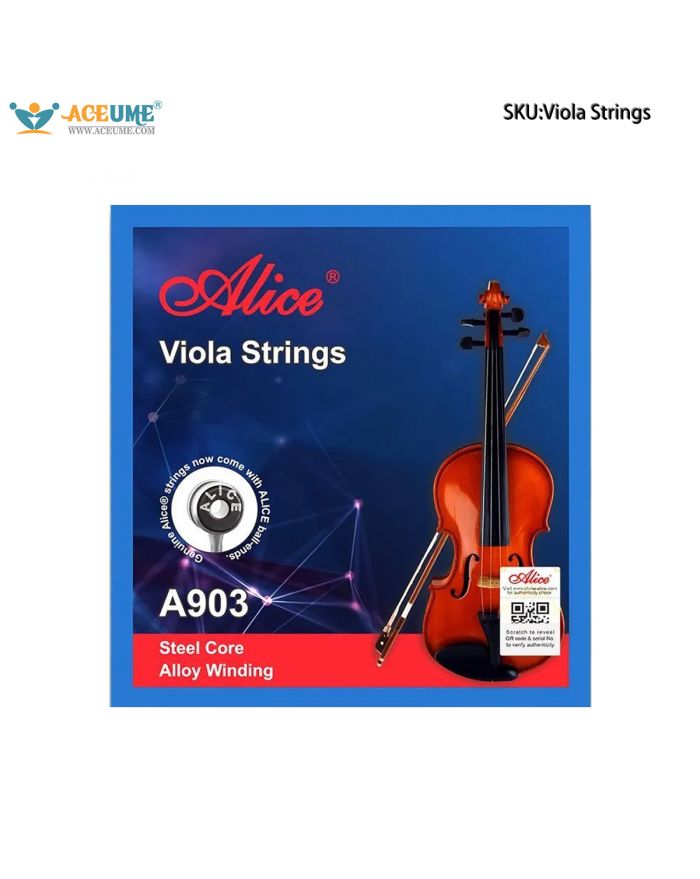 Alice Viola Strings A903 Set Steel Core Alloy Wound  4 Strings For Practice And Performance