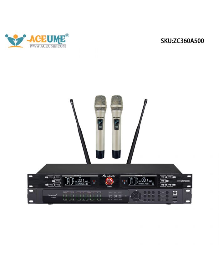 MIC A500 wireless microphone ZC360+ Front End Karaoke Effect Device Professional KTV Bluetooth Home Scream Digital Singing Dedicated