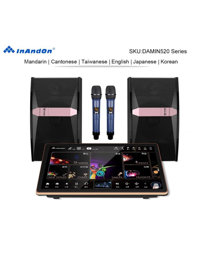 DAMIN520 Series UNIVERSAL 19"MIC Inandon Karaoke Player Intelligent Voice Keying Machine